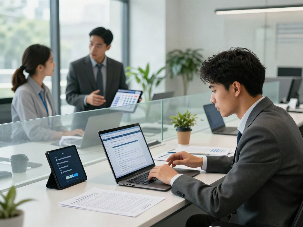 red-deer.paydayloans-on.ca users engaging with financial services in a modern environment.