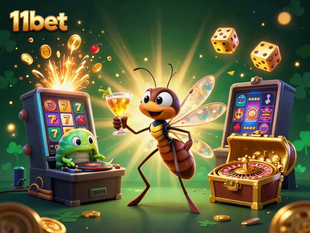 Experience 11bet's lively casino atmosphere with dynamic characters and games in action.
