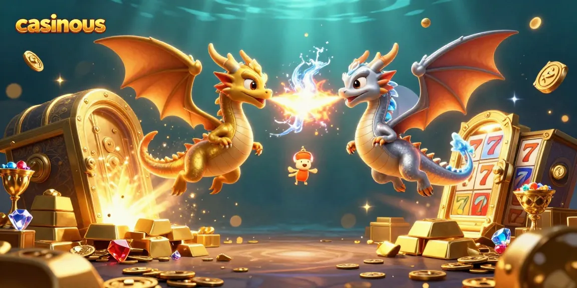 Experience the thrill of casinous online slots with golden dragons and jackpot elements.